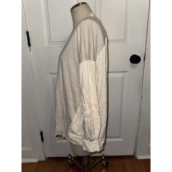 Reiss Addison Cardigan Sweater Shirt Oatmeal Wool Cashmere Button Front US 10 - Picture 3 of 8